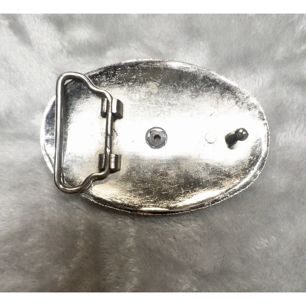 Silver And Bronze Western Rodeo Bull Riding Belt Buckle 3